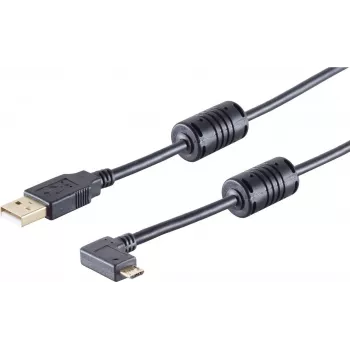 USB laidas S/CONN 13-10001 USB 2.0 1 m juodas