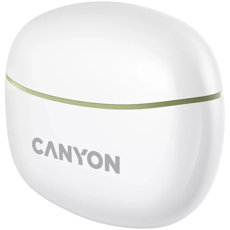 CANYON Ausinės Į ausis TWS-5, Žalia Bluetooth 5.3, liečiamasis valdymas, įkrovimo įvestis: USB-C
