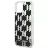 Karl Lagerfeld KLHCP14MLMNMK iPhone 14 Plus 6.7 kietas dėklas juodas / juodas Liquid Glitter Monogram