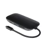 Nešiojamojo kompiuterio dokas AUKEY CB-C71 — 3x USB‑C (USB 3.2 Gen1), HDMI, RJ‑45, MicroSD, USB PD 100 W, 0,15 m kabelis, juodas