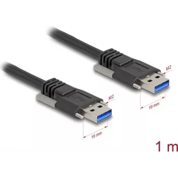 USB kabelis DeLOCK 80997 USB 3.2 Gen 1 1 m USB A Juoda