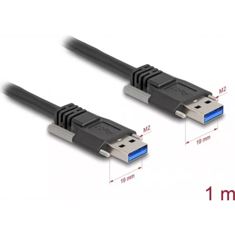 USB kabelis DeLOCK 80997 USB 3.2 Gen 1 1 m USB A Juoda