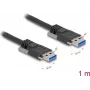 USB kabelis DeLOCK 80997 USB 3.2 Gen 1 1 m USB A Juoda