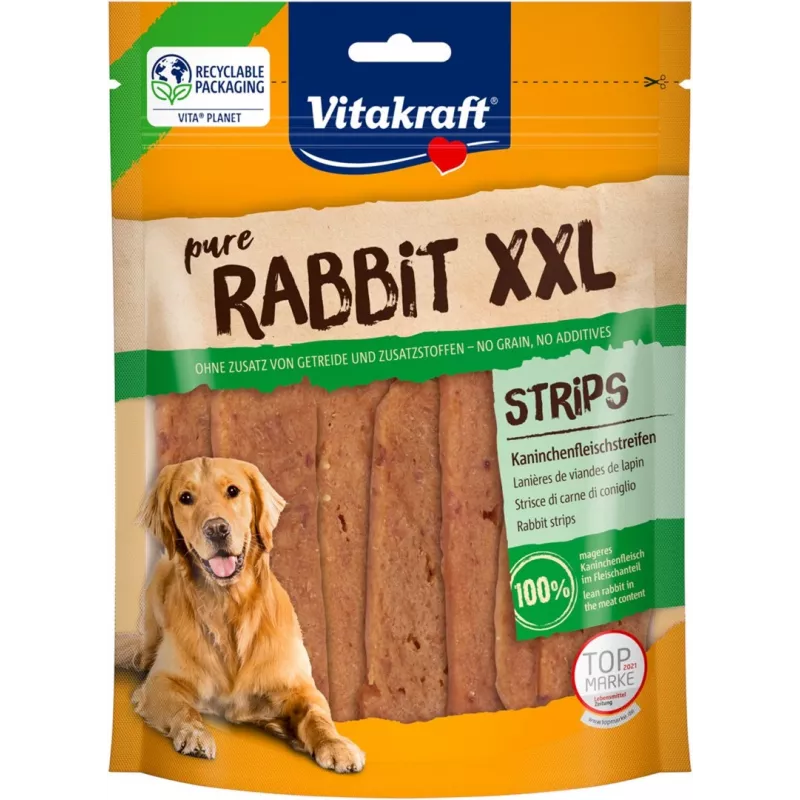VITAKRAFT Pure Rabbit Strips – šunų skanėstas – 250 g