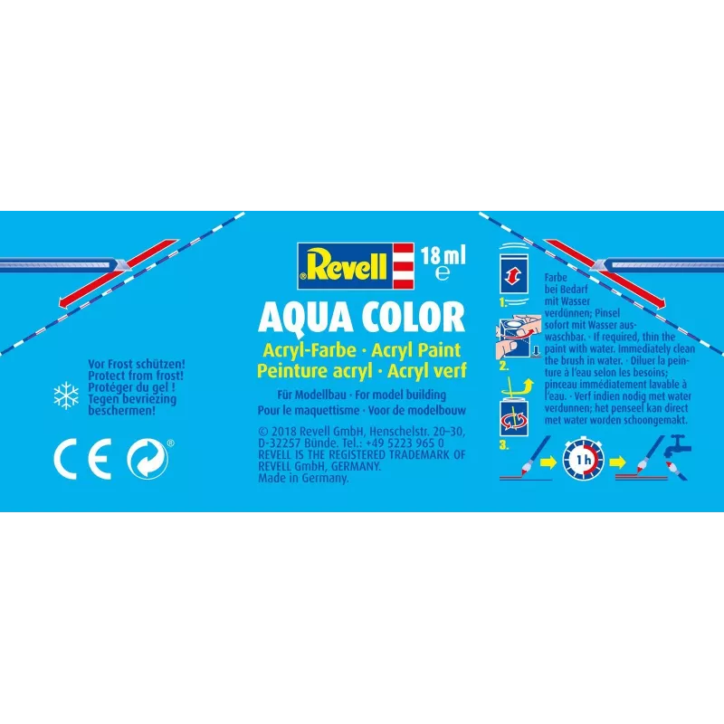 Revell 36180 Aqua-Colour Lehm-Braun (Glossy) Colour Code: 80 RAL Colour Code: 8003 Dose 18 ml (36180)