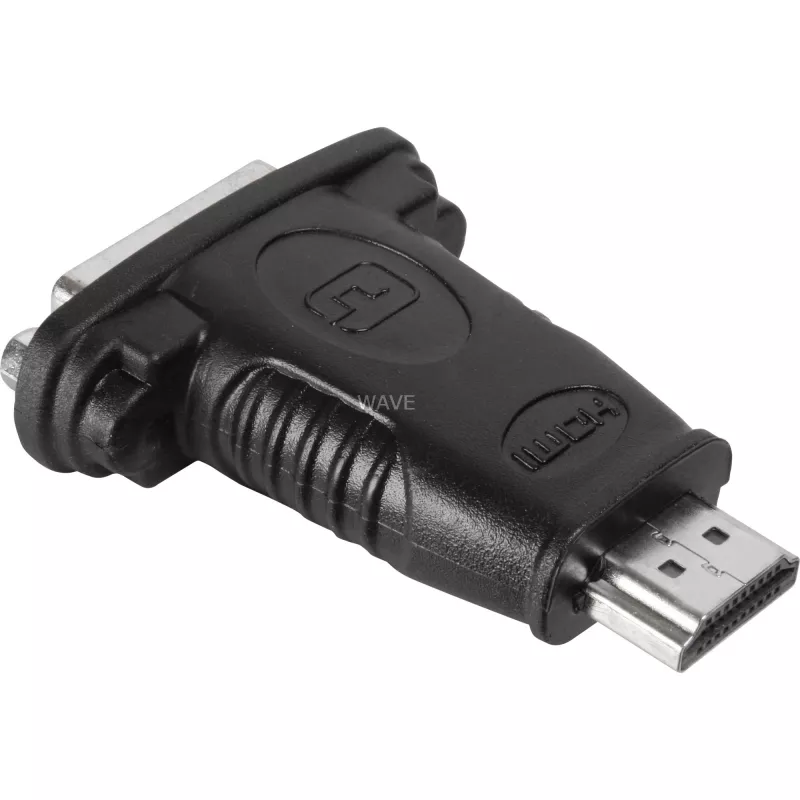 Wentronic Goobay HDMI™ / DVI-D adapteris, HDMI standartinis kištukas (A tipas), juodas - 19 kontaktų HDMI™ kištukas > DVI-D (24+1) lizdas (68098)