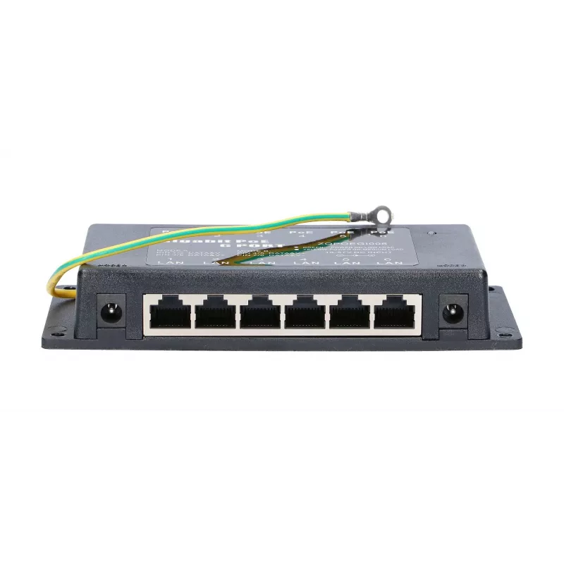 PoE injektorius Extralink Gigabit 6 prievadų 6x 1000Mb/s RJ45
