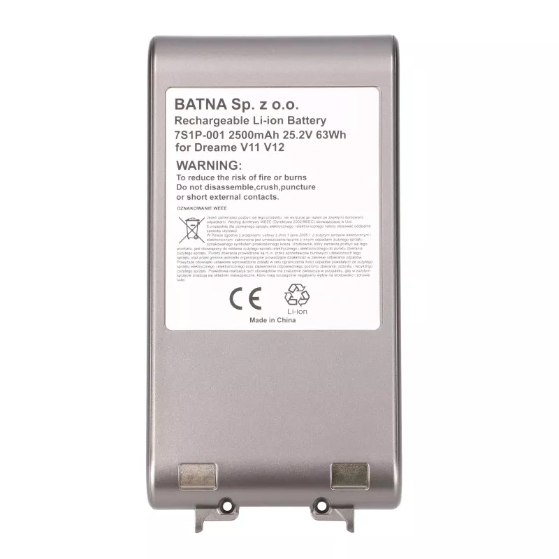 Pakaitinė baterija Extralink, skirta Dreame V11 V12 V11SE V12Pro 2500mAh Li-ion