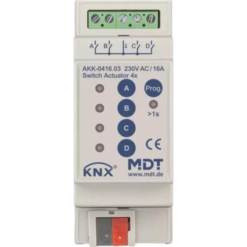 MDT AKK-0416.03 perjungimo pavara 4 krypčių, 2TE, REG, 16A, 70µ (AKK-0416.03)