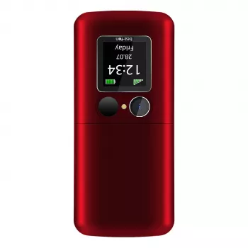 Atverčiamas telefonas Beafon Fold 10 Sidabrinė Line raudonos-sidabrinės spalvos Dual SIM