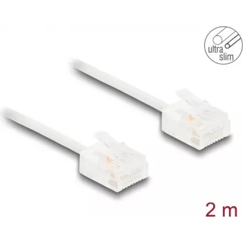 Tinklo kabelis DeLOCK RJ45 Cat.6 2 m baltas