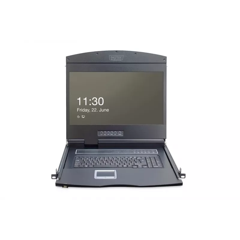 DIGITUS DS-72211-3US 19 colių 16 prievadų LCD KVM stovo konsolė