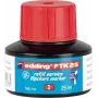 Markerio rašalo užpildas Edding FTK 25, raudonas rašalo užpildas 25 ml, tinka edding 380/383