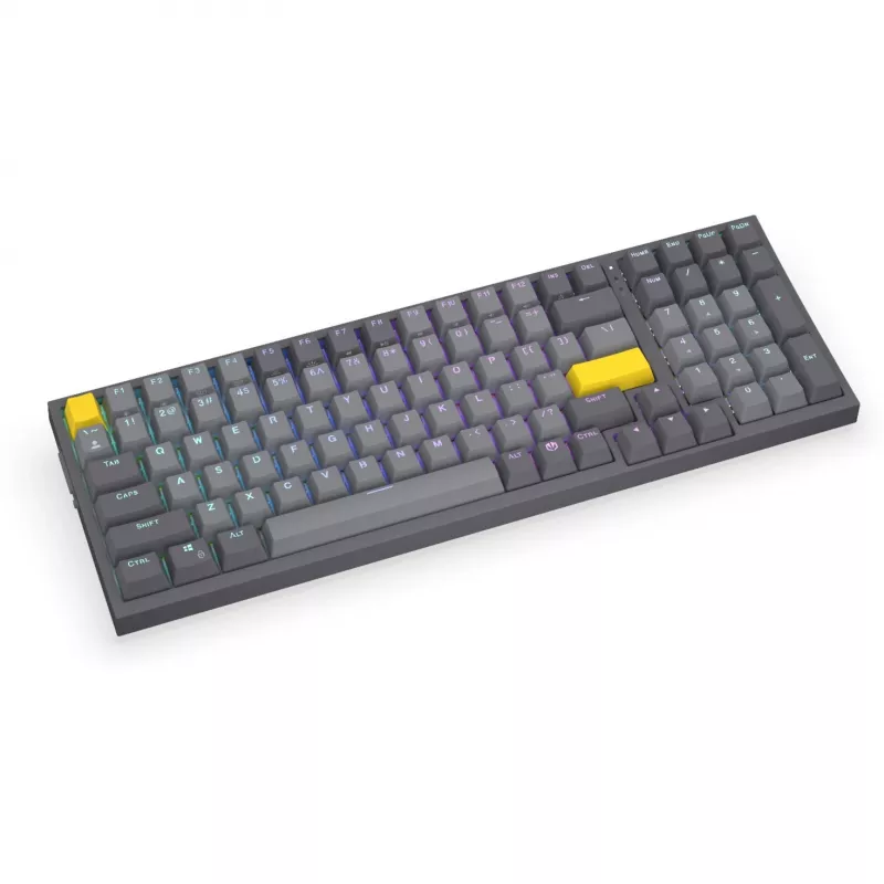 Celeris 1800, žaidimų klaviatūra pilka, JAV išdėstymas, ENDORFY Yellow (Gateron)