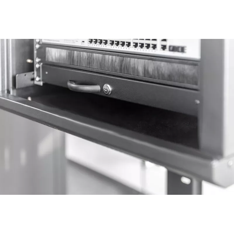 Klaviatūros stalčius dokumentų saugojimui Digitus DN-19 KEY-1U-SW