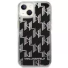 Karl Lagerfeld KLHCP14MLMNMK iPhone 14 Plus 6.7 kietas dėklas juodas / juodas Liquid Glitter Monogram