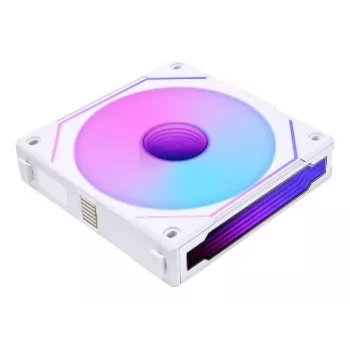 120 mm Lian Li UNI FAN SL-INF belaidis ARGB PWM — baltas, modulinė magnetinė ventiliatorių sistema