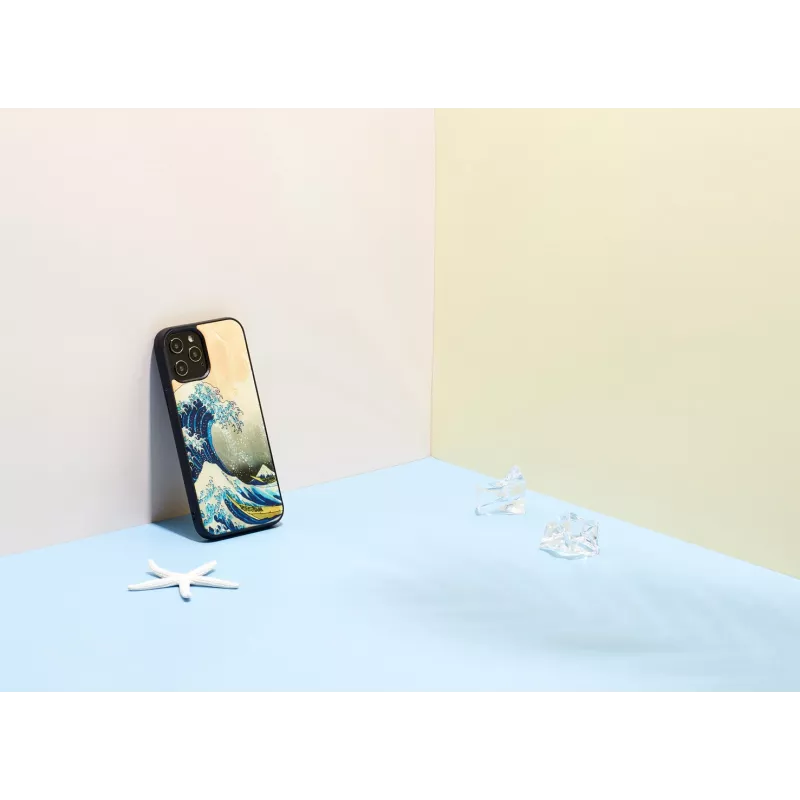 Apsauginis telefono dėklas iKins, skirtas „Apple iPhone 12 Pro Max“, su „Great Wave“ dizainu