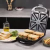 Cecotec sumuštinių keptuvė | Rock'nToast Family 3in1 | 1500 W | plokščių skaičius 3 | juoda
