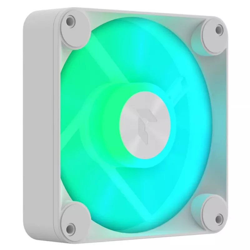Aušinimo ventiliatorius APNX FP1-Q 120 PWM ARGB-WT 120mm, PWM valdymas, ARGB apšvietimas, baltas rėmelis