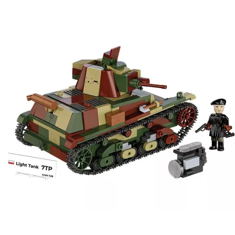 Cobi Building Blocks Light Tank 7TP modelis, 669 dalys, COBI-2661