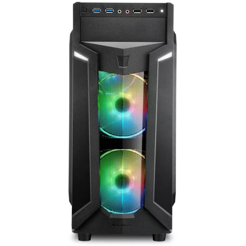 PC korpusas Sharkoon VG6-W RGB Midi Tower juodas
