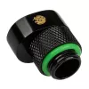 Adapteris BitsPower X-Cross G1/4 colio išorinio sriegio į G1/4 colio vidinio sriegio, 5 mm poslinkis, matinė juoda