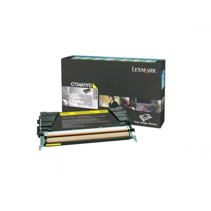 Lexmark C734A1YG spausdintuvo eksploatacinė medžiaga geltona
