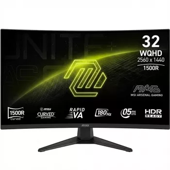 MSI monitorius MAG 321CQFDE 32 colių 144Hz lenktas žaidimų ekranas