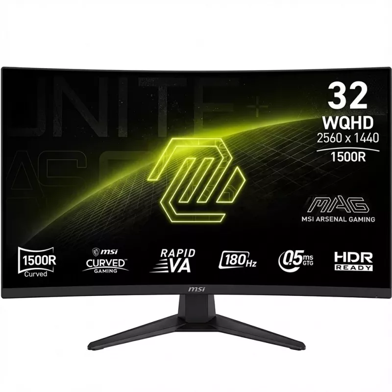 MSI monitorius MAG 321CQFDE 32 colių 144Hz lenktas žaidimų ekranas