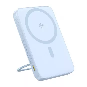 Išorinė baterija Baseus PicoGo Qi2 5000mAh 20W mėlynas nešiojamasis įkroviklis belaidis ir laidinis