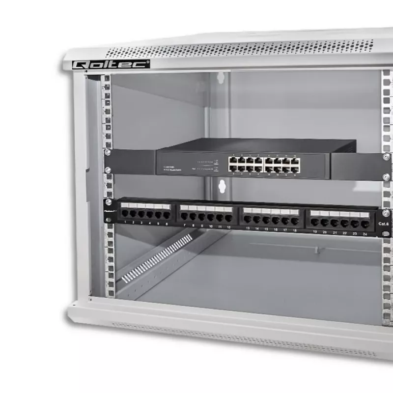Stovo spinta QOLTEC 19 colių 9U 600x500x600 sieninė arba ant grindų montuojama serverio korpusas