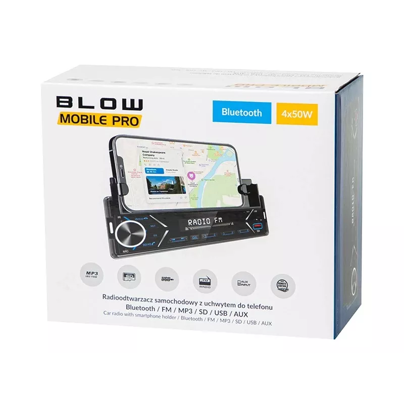 Radijas BLOW MOBILE PRO 1DIN Holder SMART