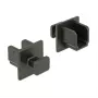 Kištukinio lizdo apsauginis gaubtelis DELOCK 64010, polipropilenas, juodas, 12,2 × 15,2 × 12 mm, pakuotėje 10 vnt.