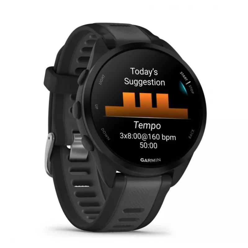 Garmin Forerunner 165 3,05 cm (1.2) AMOLED 43 mm skaitmeninis 390 x 390 pikselių jutiklinis juodas GPS (palydovinis)