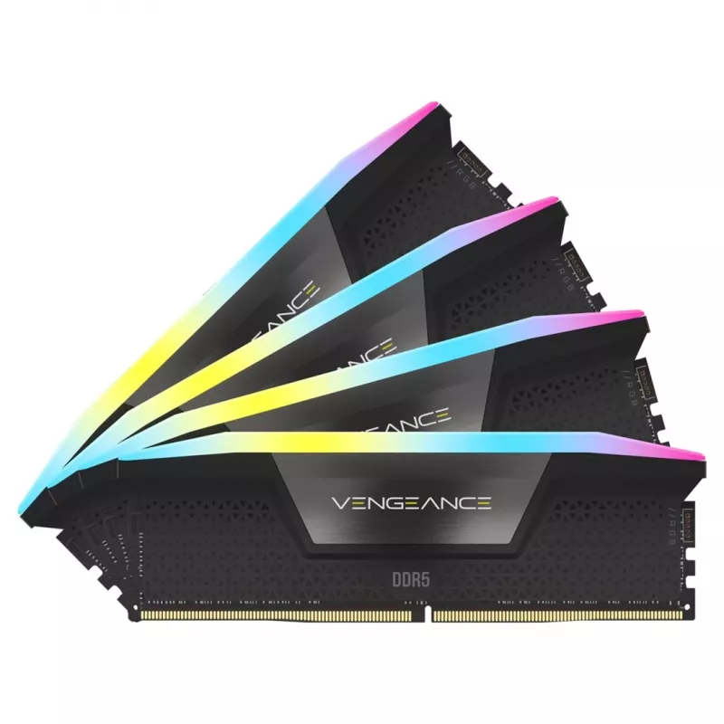 DIMM 64 GB DDR5-6600 (4x 16 GB) Quad-Kit, Arbeitsspeicher schwarz, CMH64GX5M4B6600C32, Vengeance RGB, INTEL XMP