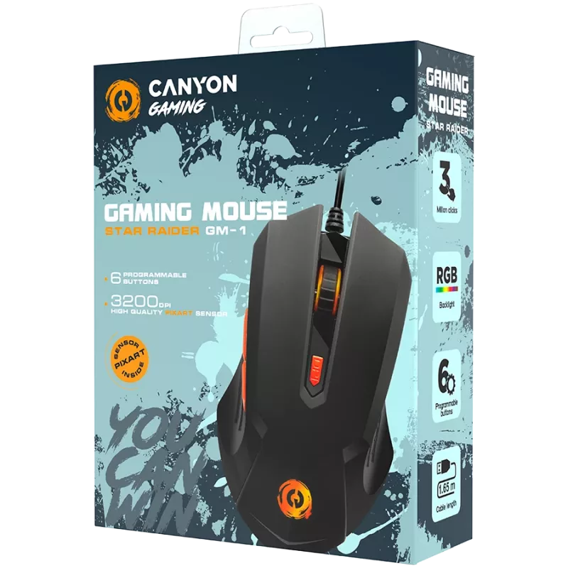 Žaidimų pelė Canyon Star Raider USB Type-A