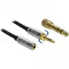 Garso kabelis DeLOCK 85783 5 m 3,5 mm juoda pilka