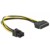 Delock 82924 SATA 15 kontaktų į 6 kontaktų PCI Express maitinimo kabelis