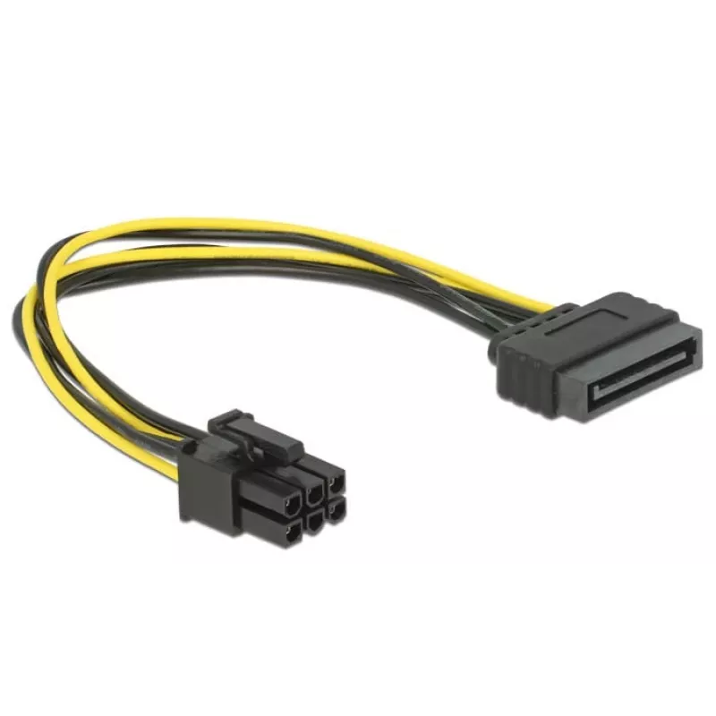 Delock 82924 SATA 15 kontaktų į 6 kontaktų PCI Express maitinimo kabelis