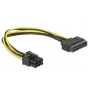 Delock 82924 SATA 15 kontaktų į 6 kontaktų PCI Express maitinimo kabelis