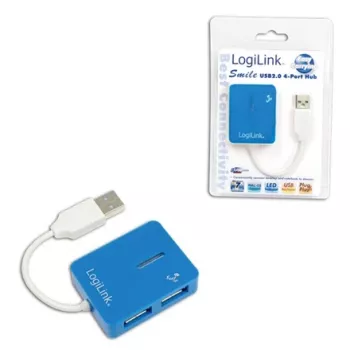 LogiLink USB 2.0 4 prievadų šakotuvas - mėlynas - Windows 98SE/ME/200/XP/Vista/2003/7 (UA0136)