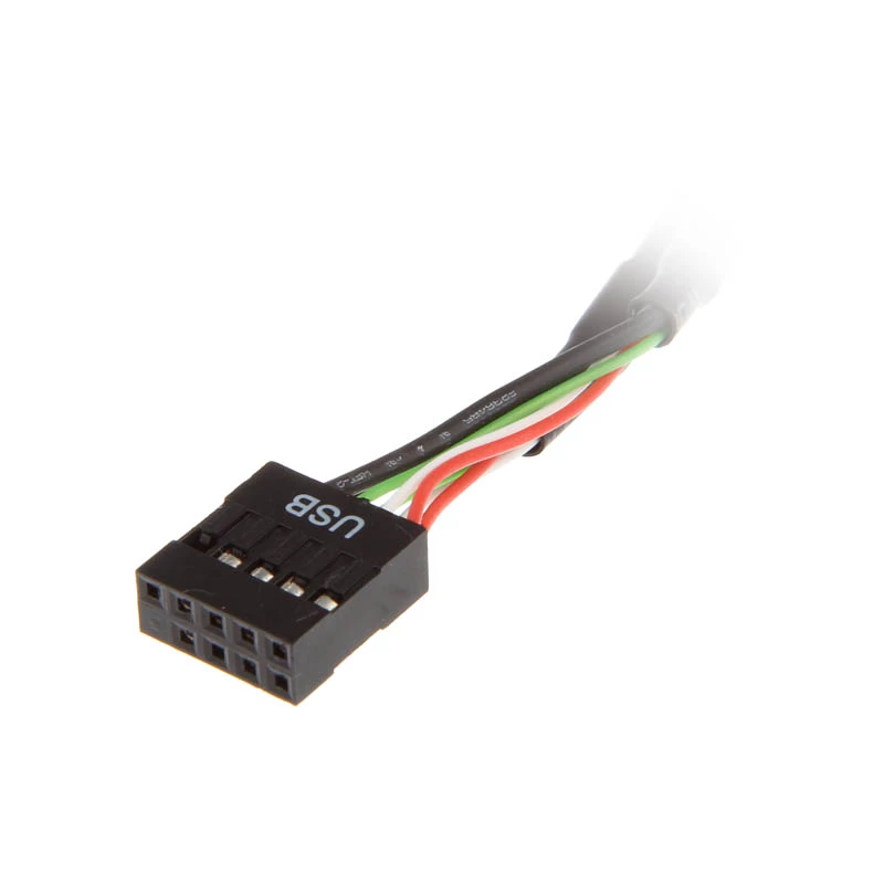 USB 19 kontaktų į USB 9 kontaktų adapterio laidas 0,15 m, juodas, No name ZUUS-173
