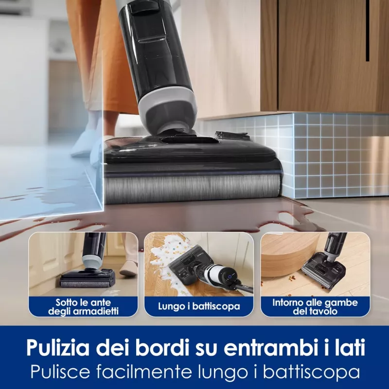 Belaidis grindų valiklis Tineco Floor One i5 Stretch Plus – lengvas, šlapiam ir sausam valymui skirtas vertikalus grindų ploviklis