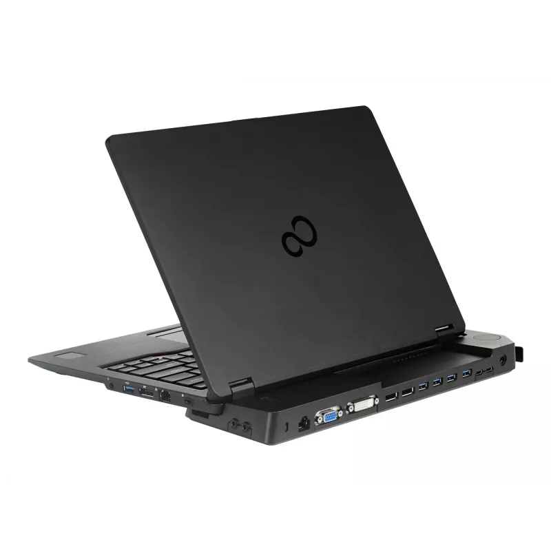 Fujitsu S26391-F1607-L109 nešiojamojo kompiuterio dokas / prievadų daugintuvas, prijungimas per doką, juodas