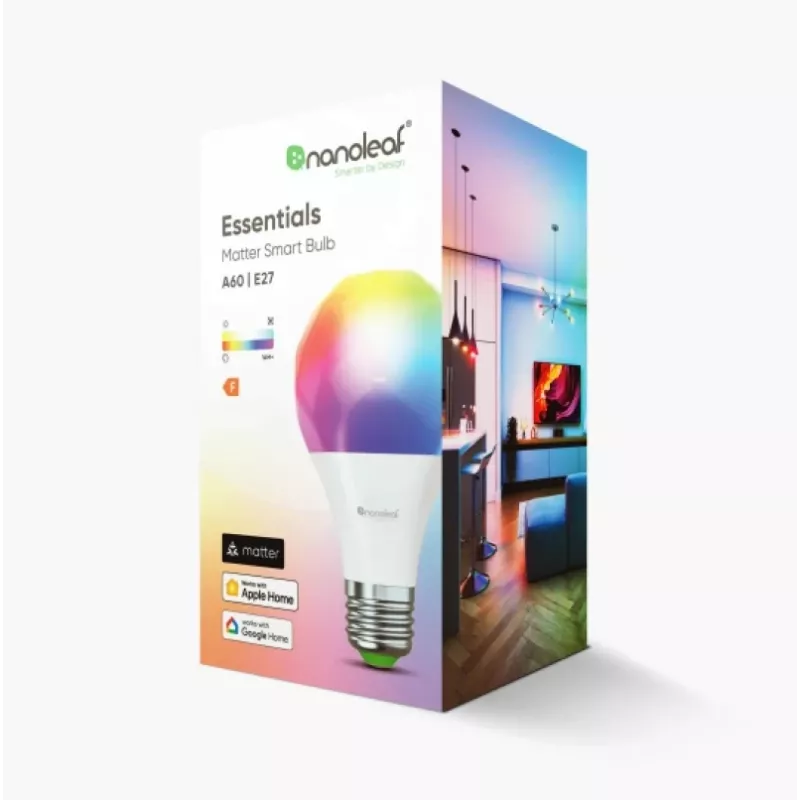Essentials Smart A60 Lemputė E27 Matter 9W 806Lm RGBCW 2700-6500K | E27 | 8.5 W | RGBCW | Bluetooth, Thread