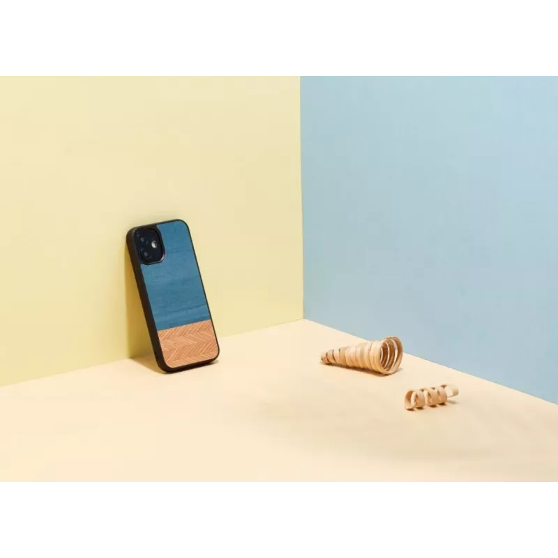 Telefono dėklas man and wood, skirtas iPhone 12 mini — džinsinė juoda