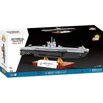 Cobi U-47 T.VIIB 1:300 povandeninio laivo modelio rinkinys