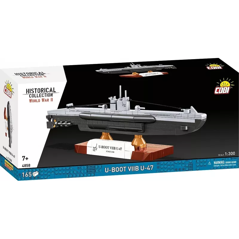 Cobi U-47 T.VIIB 1:300 povandeninio laivo modelio rinkinys