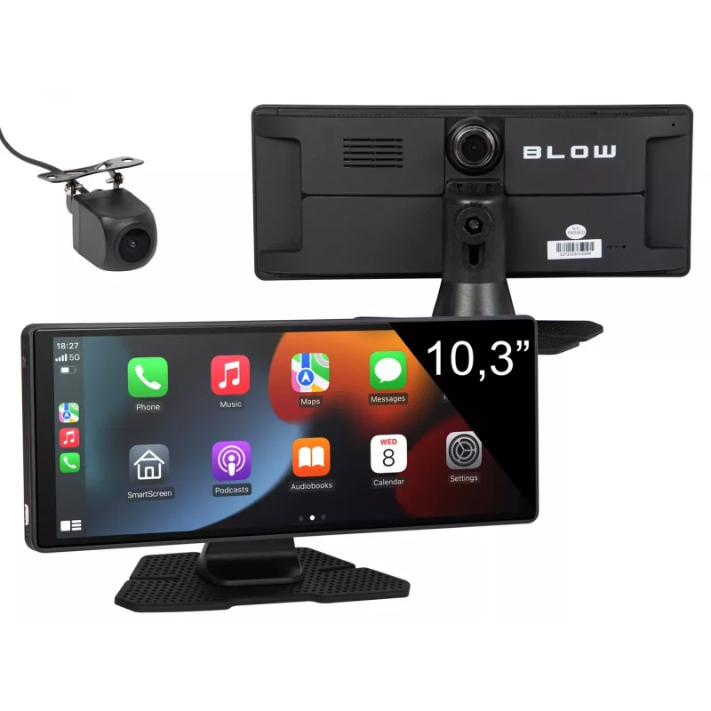 Multimedijos stotelė BLOW Wireless CarPlay5.0 modelis 78-430# — belaidis automobilinis Apple CarPlay multimedijos įrenginys